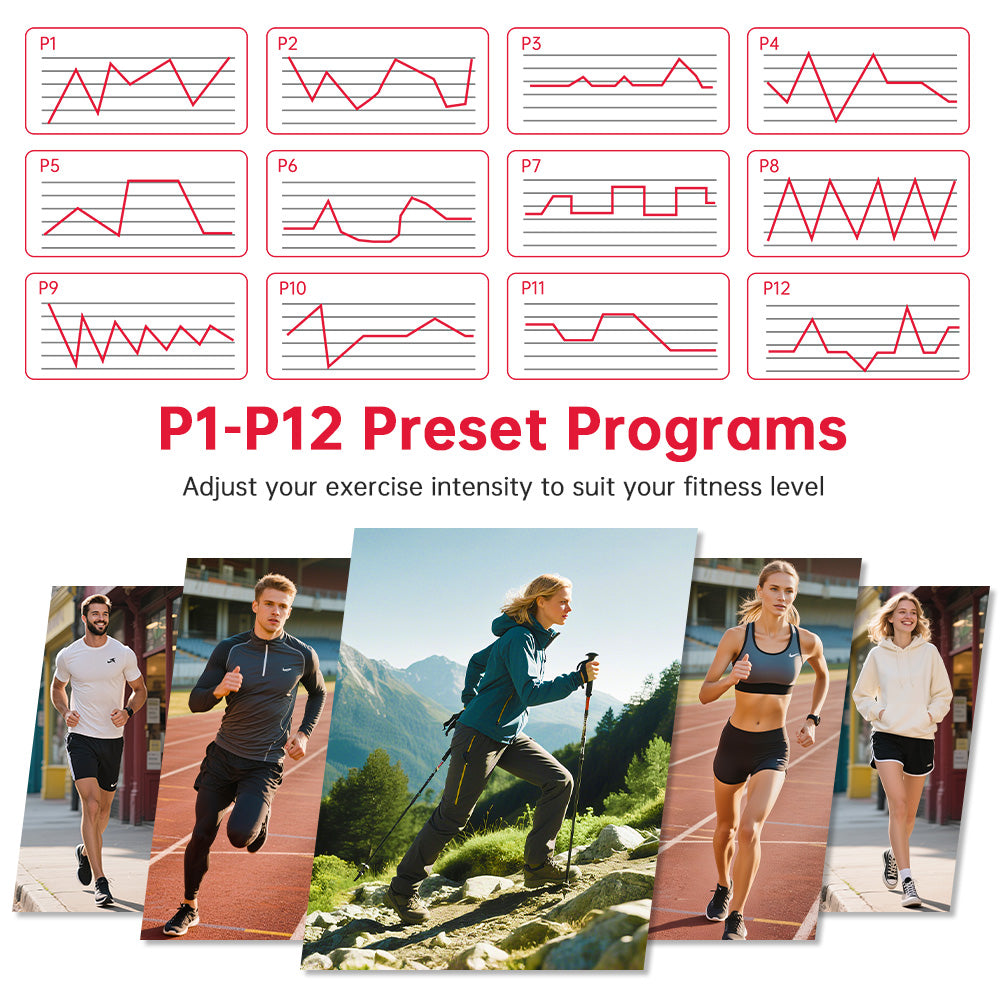 Tapis de course pliable Q8 Pro, 1-14KM/H, 20% Auto Incline, écran tactile