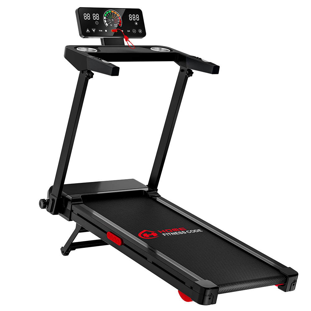Tapis de course pliable Q8 Pro, 1-14KM/H, 20% Auto Incline, écran tactile