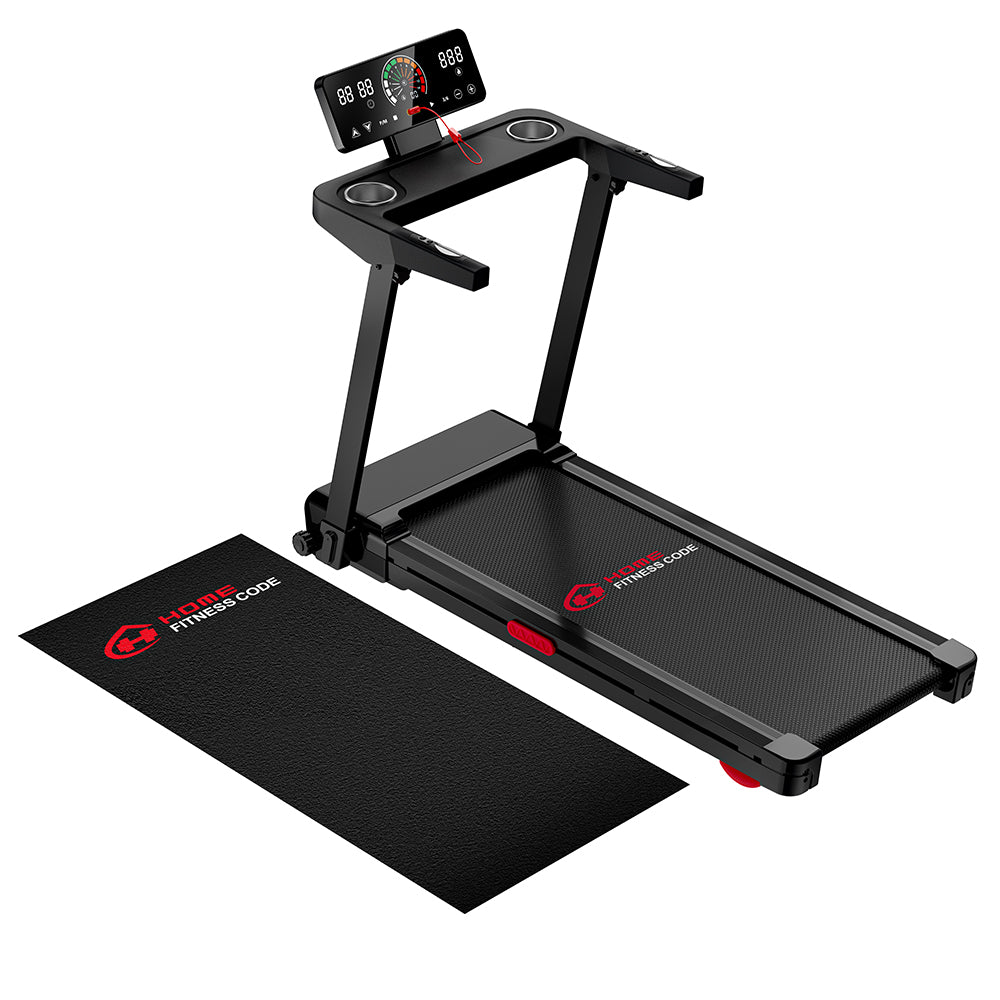 Tapis de course pliable Q8 Pro, 1-14KM/H, 20% Auto Incline, écran tactile