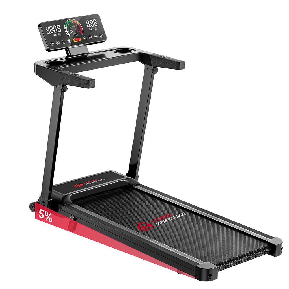 Tapis de course pliable Q8 Pro, 1-14KM/H, 20% Auto Incline, écran tactile