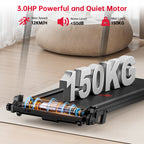 Tapis de course pliable Q8 Pro, 1-14KM/H, 20% Auto Incline, écran tactile