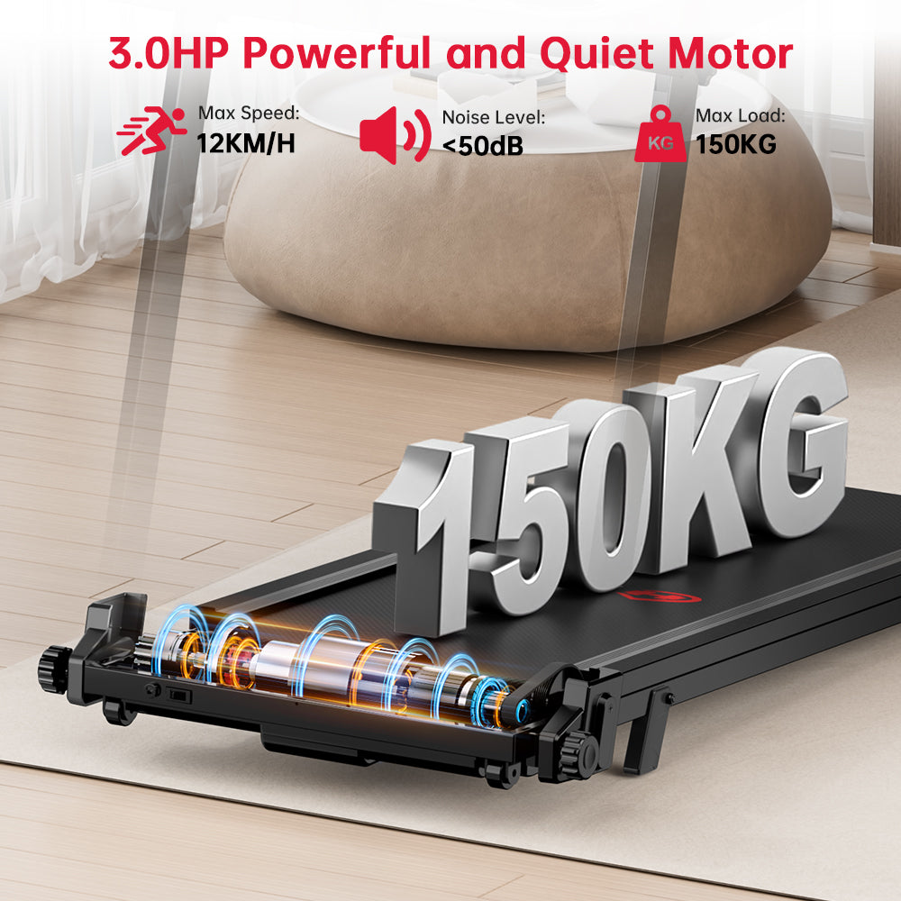 Tapis de course pliable Q8 Pro, 1-14KM/H, 20% Auto Incline, écran tactile